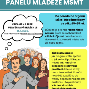Staň se členem PANELU MLÁDEŽE MŠMT